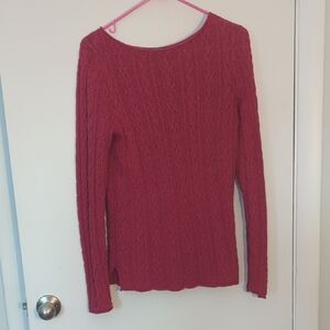 Lauren Ralph Lauren Red Cable Knit Sweater
